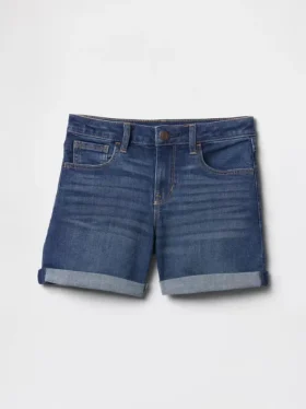 Çocuk Denim Midi Şortlar