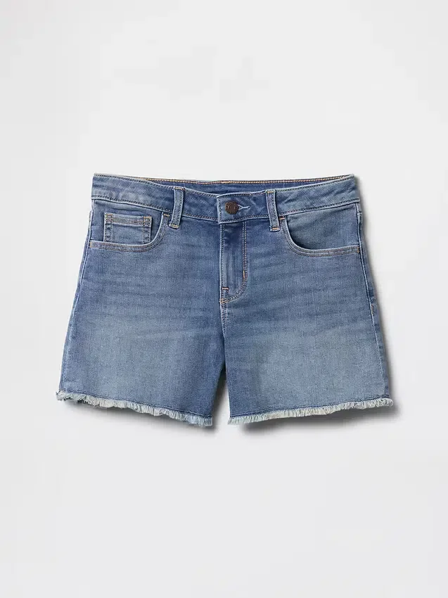 Çocuk Denim Midi Şortlar
