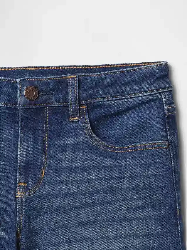 Çocuk Denim Midi Şortlar