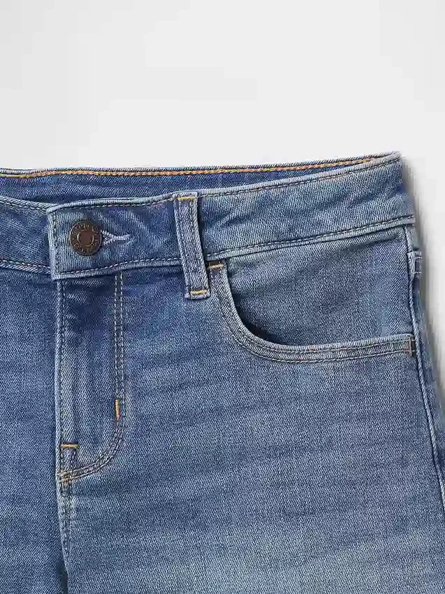 Çocuk Denim Midi Şortlar