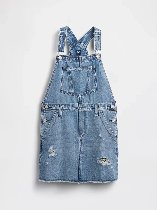 Çocuk Denim Önlük Elbise