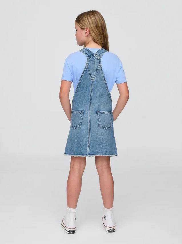 Çocuk Denim Önlük Elbise
