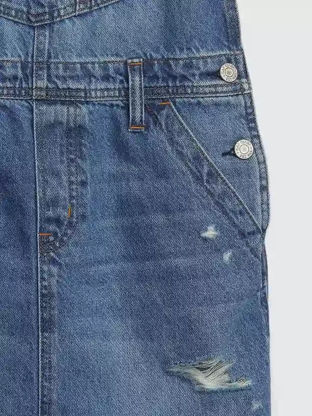 Çocuk Denim Önlük Elbise