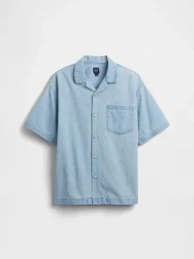 Çocuk Denim Rahat Gömlek