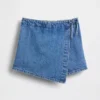 Çocuk Denim Sarma Etek-Şort