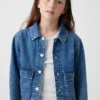 Çocuk Denim Yama Cepli Ceket