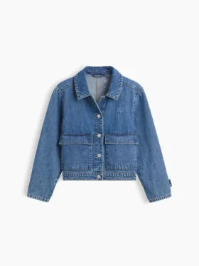 Çocuk Denim Yama Cepli Ceket