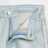 Çocuk Düşük Bel Uzun Kesim Denim Şortlar