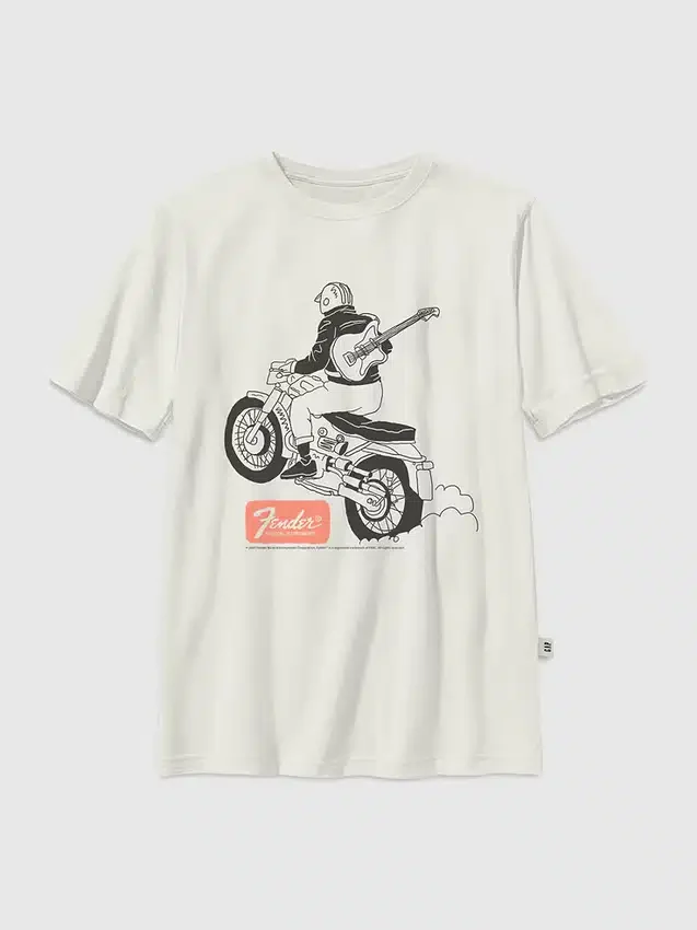 Çocuk Fender Moto Grafik Tişört