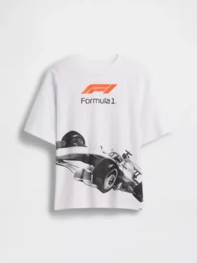 Çocuk Formula 1 Oversized Grafik Tişört