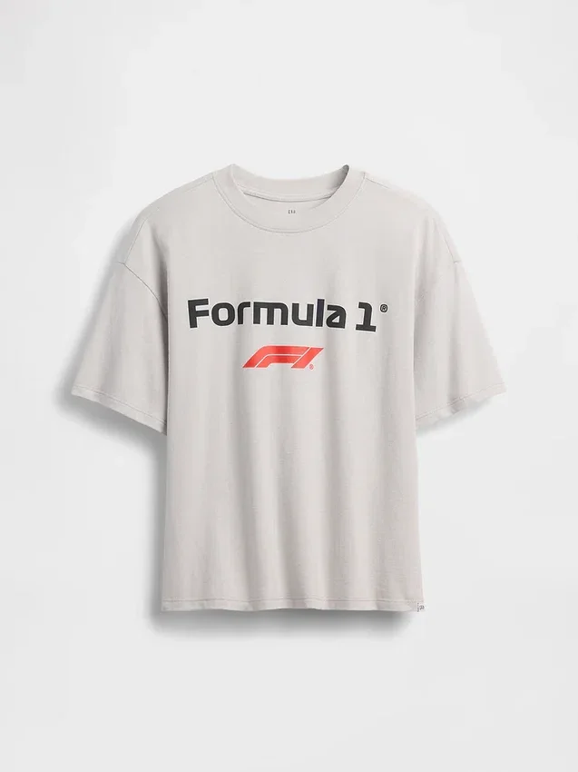 Çocuk Formula 1 Oversized Grafik Tişört