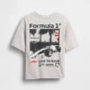 Çocuk Formula 1 Oversized Grafik Tişört