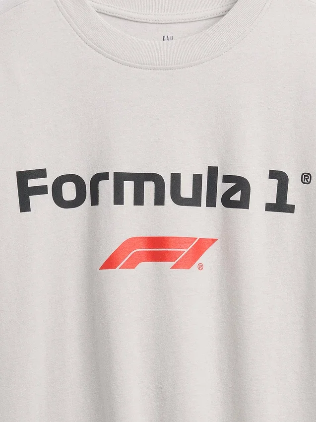 Çocuk Formula 1 Oversized Grafik Tişört