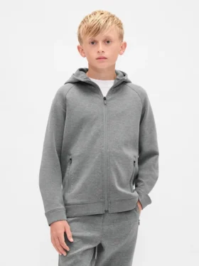 Çocuk GapFit Tech Hızlı Kuruyan Fermuarlı Kapüşonlu Sweatshirt