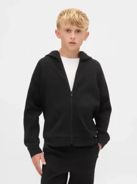 Çocuk GapFit Tech Hızlı Kuruyan Fermuarlı Kapüşonlu Sweatshirt