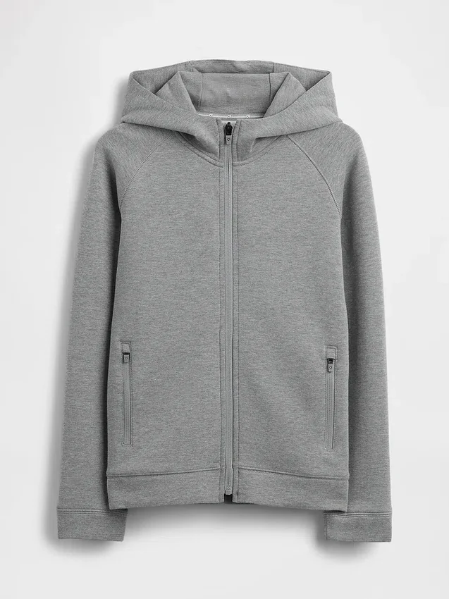 Çocuk GapFit Tech Hızlı Kuruyan Fermuarlı Kapüşonlu Sweatshirt