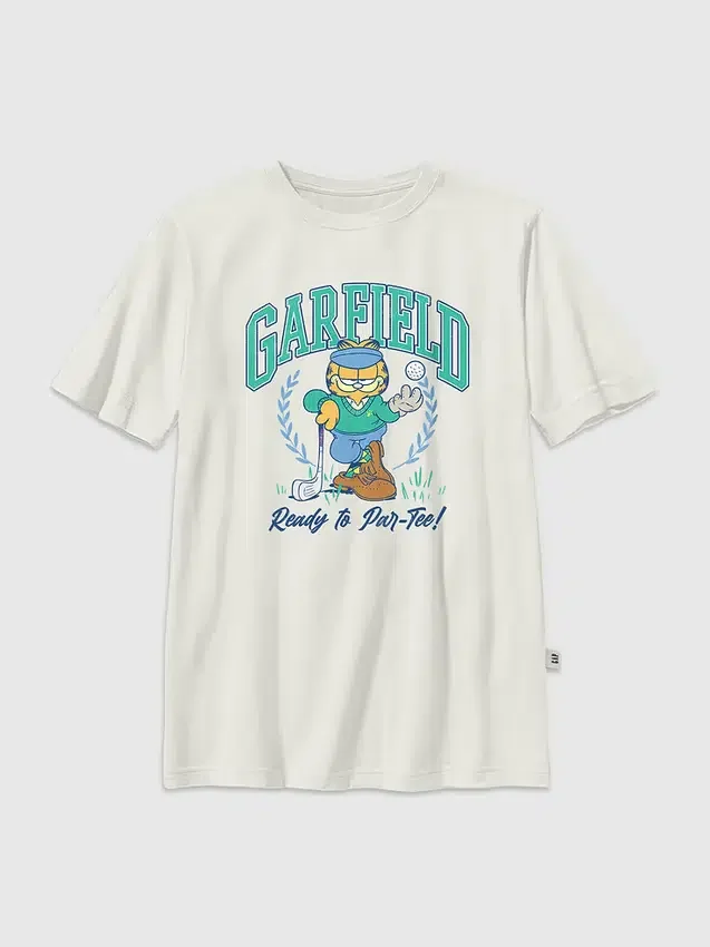 Çocuk Garfield Golf Desenli Tişört
