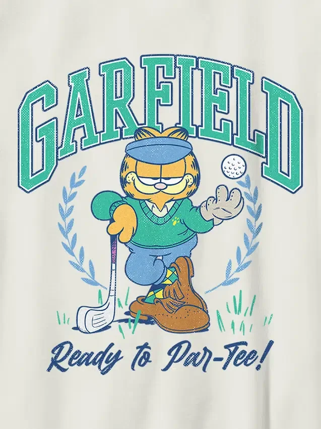 Çocuk Garfield Golf Desenli Tişört
