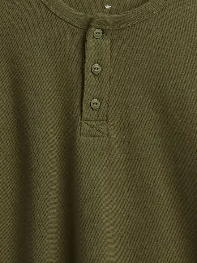 Çocuk Gevşek Kesim Henley Tişört