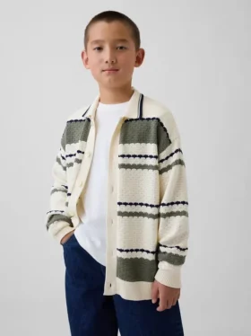 Çocuk Gevşek Polo Tişört Kazak