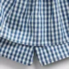 Çocuk Gingham Denim Katlı Skort