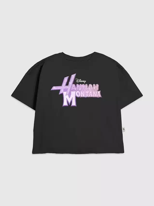 Çocuk Hannah Montana Glam Logo Desenli Tişört