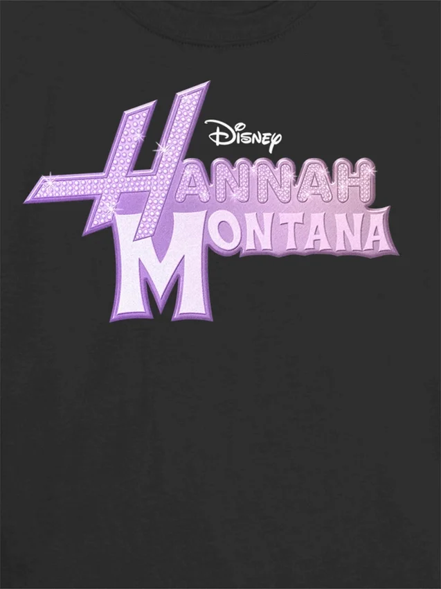 Çocuk Hannah Montana Glam Logo Desenli Tişört