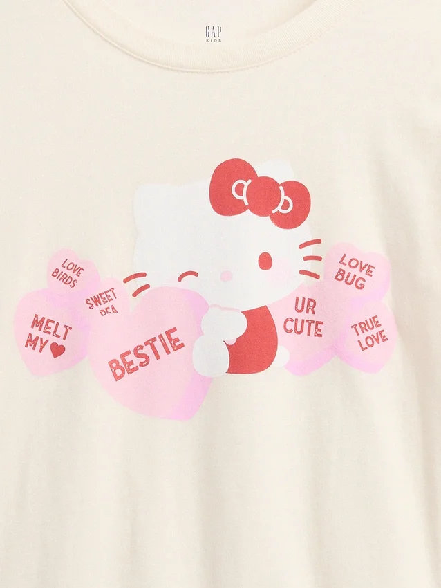 Çocuk Hello Kitty Oversized Grafik Tişört