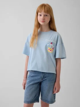Çocuk Hello Kitty Oversized Kutu Kesim Tişört