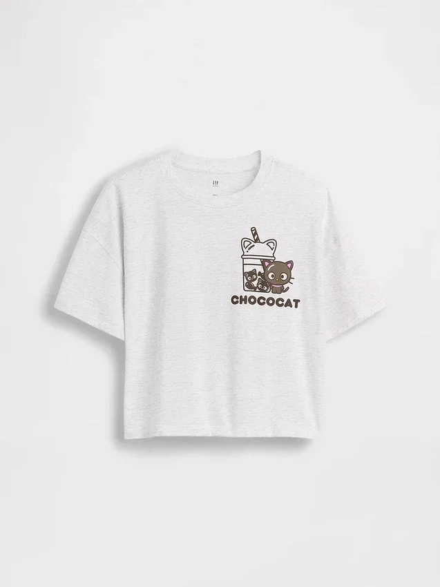 Çocuk Hello Kitty Oversized Kutu Kesim Tişört