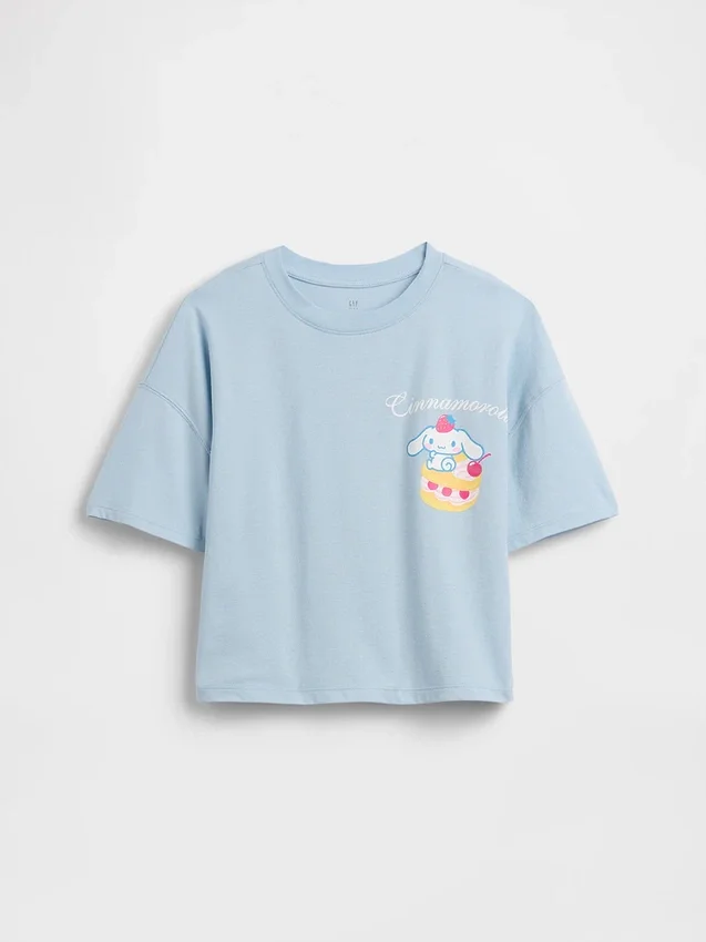 Çocuk Hello Kitty Oversized Kutu Kesim Tişört