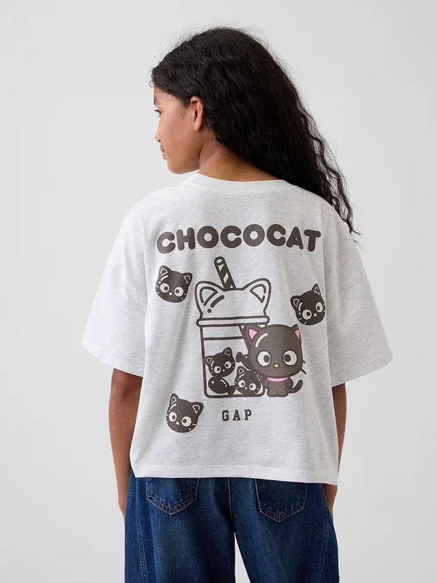 Çocuk Hello Kitty Oversized Kutu Kesim Tişört