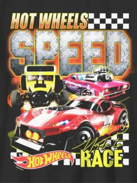 Çocuk Hot Wheels Hız Desenli Tişört