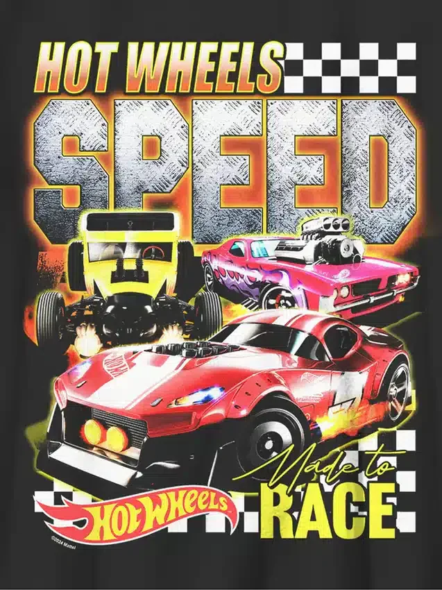 Çocuk Hot Wheels Hız Desenli Tişört