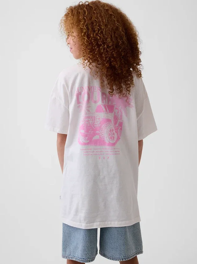 Çocuk Jeep Oversized Tişört