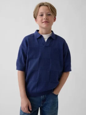 Çocuk Johnny Yaka Kareli Kazak Gömlek