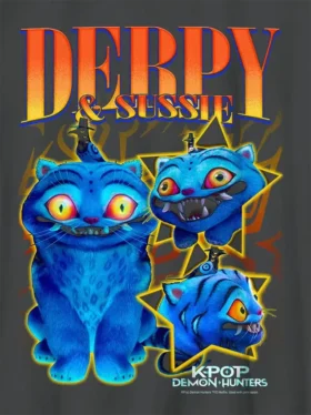 Çocuk K-Pop Demon Hunters Derpy Y2K Grafik Tişört