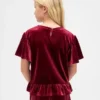 Çocuk Kadife Peplum Üst Giyim