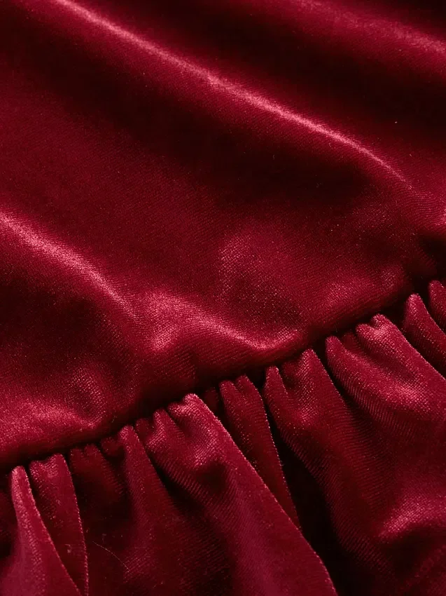 Çocuk Kadife Peplum Üst Giyim