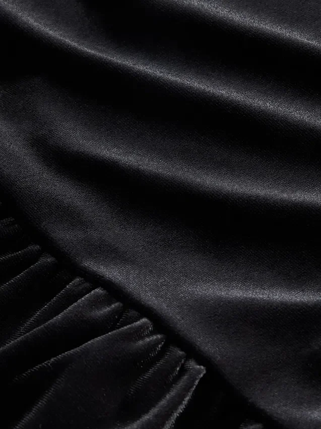 Çocuk Kadife Peplum Üst Giyim