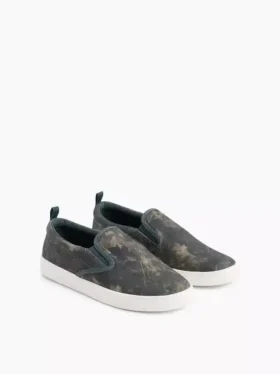 Çocuk Kanvas Kamuflaj Slip-On Spor Ayakkabılar
