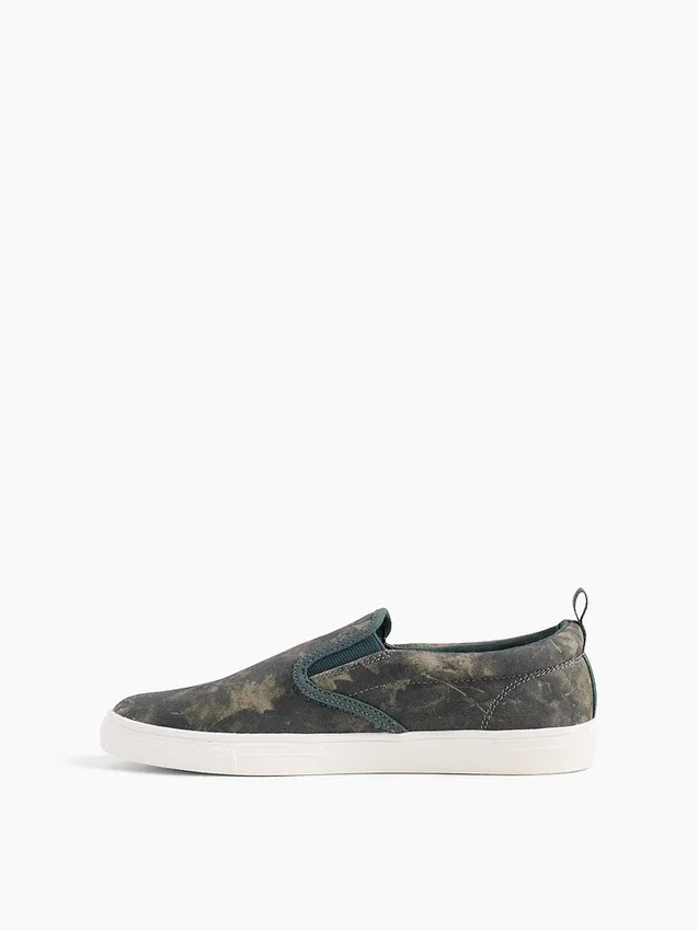 Çocuk Kanvas Kamuflaj Slip-On Spor Ayakkabılar