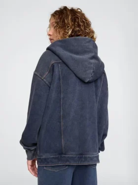 Çocuk Kapüşonlu Icon Sweatshirt Denim Ceket