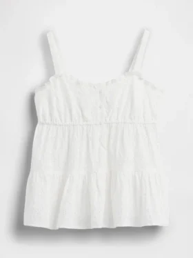Çocuk Katlı Delikli Tank Top