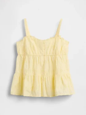 Çocuk Katlı Delikli Tank Top