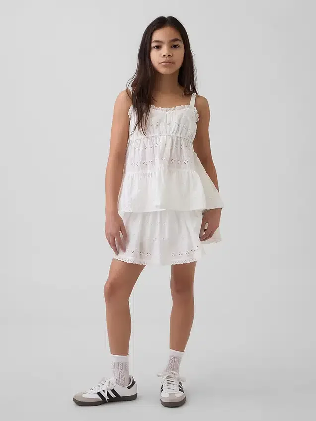 Çocuk Katlı Delikli Tank Top