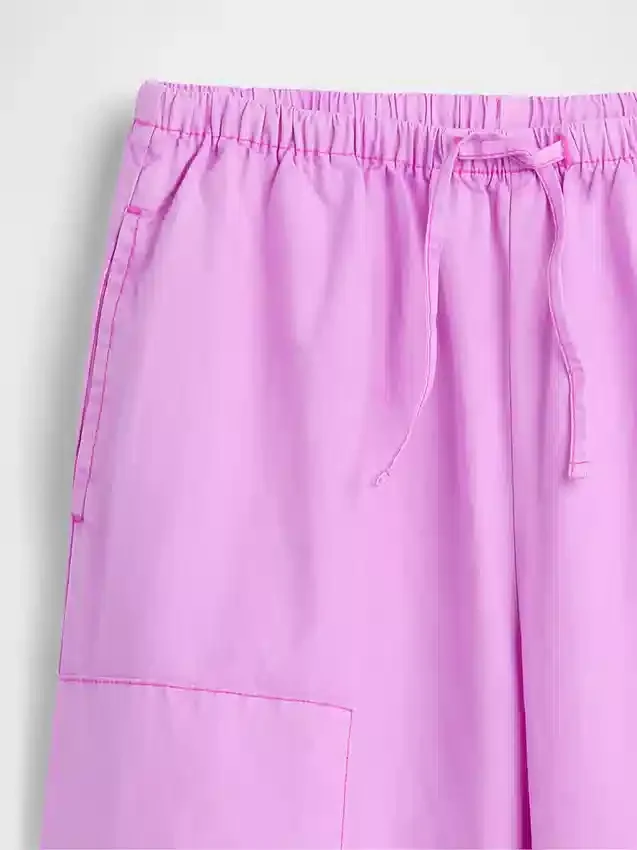 Çocuk Kolay Giyilebilir Çift Dizlikli Geniş Paça Pantolon