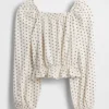 Çocuk Kırışık Peplum Üst Giyim