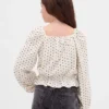 Çocuk Kırışık Peplum Üst Giyim