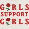 Çocuk Kız Çocuk “Support Girls” Grafik Tişört